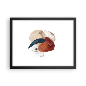 Poster in een zwarte lijst - Ovale compositie - 40x30 cm