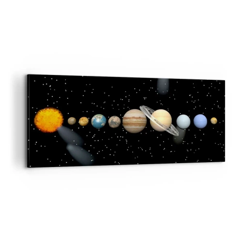 Schilderen op canvas - En de planeten razen, razen...  - 100x40 cm