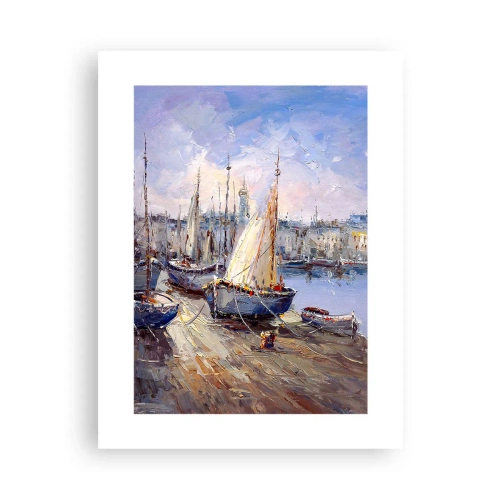 Poster - Een stad aan de baai - 30x40 cm