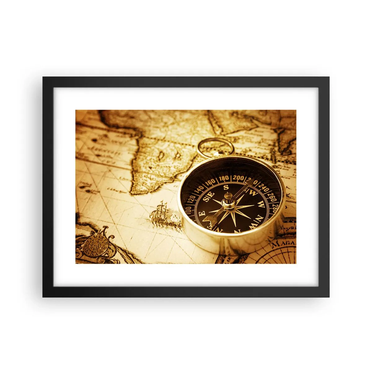Poster in een zwarte lijst - Oost of west? - 40x30 cm