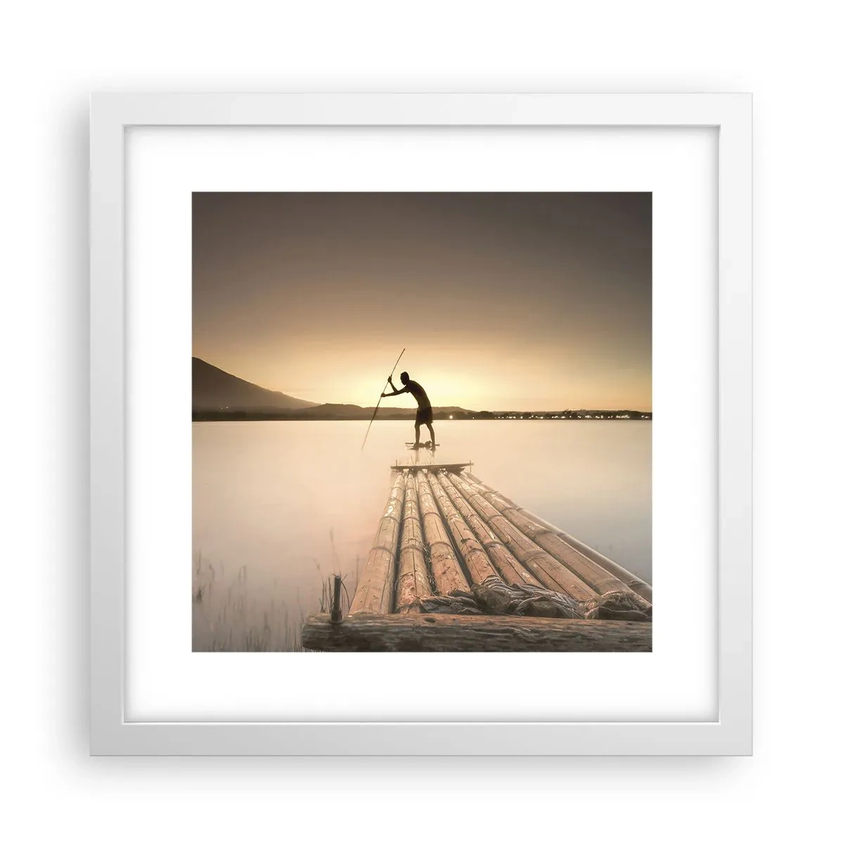 Poster in een witte lijst - Voor het slapen gaan - 30x30 cm