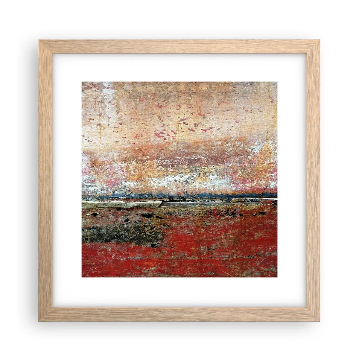 Een poster in een licht eiken lijst - Wellicht is het de zee - 30x30 cm