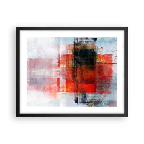 Poster in een zwarte lijst - Een gloeiende compositie - 50x40 cm