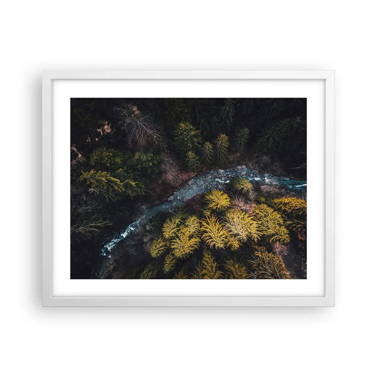 Poster in een witte lijst - Snel, sneller en sneller - 50x40 cm