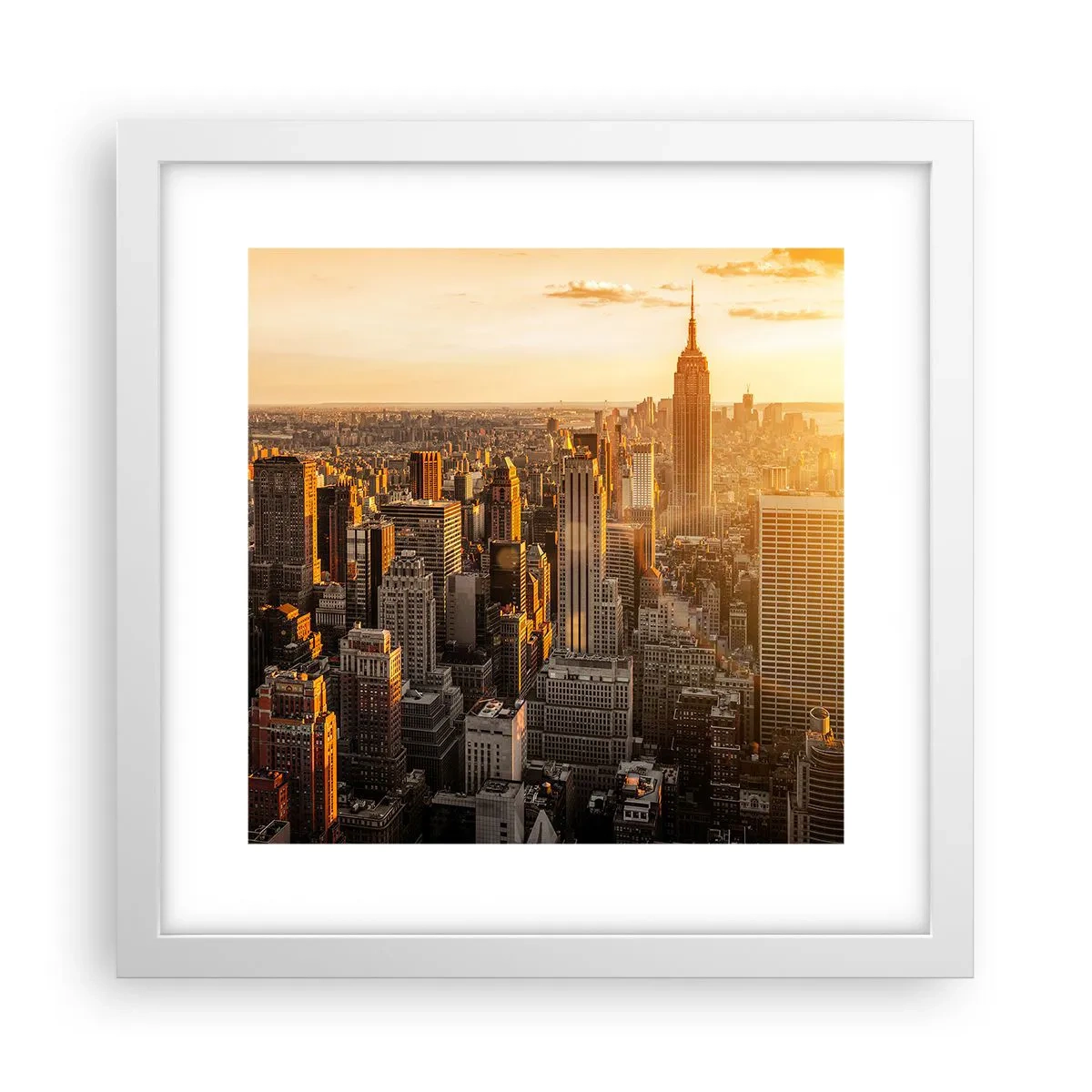 Poster in een witte lijst - Groeien in de zon - 30x30 cm