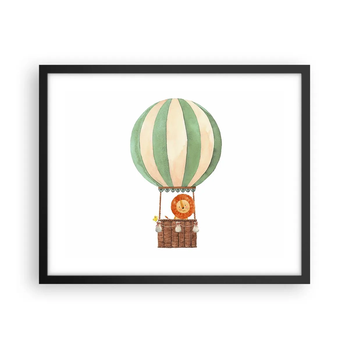Poster in een zwarte lijst - Leons reizen - 50x40 cm