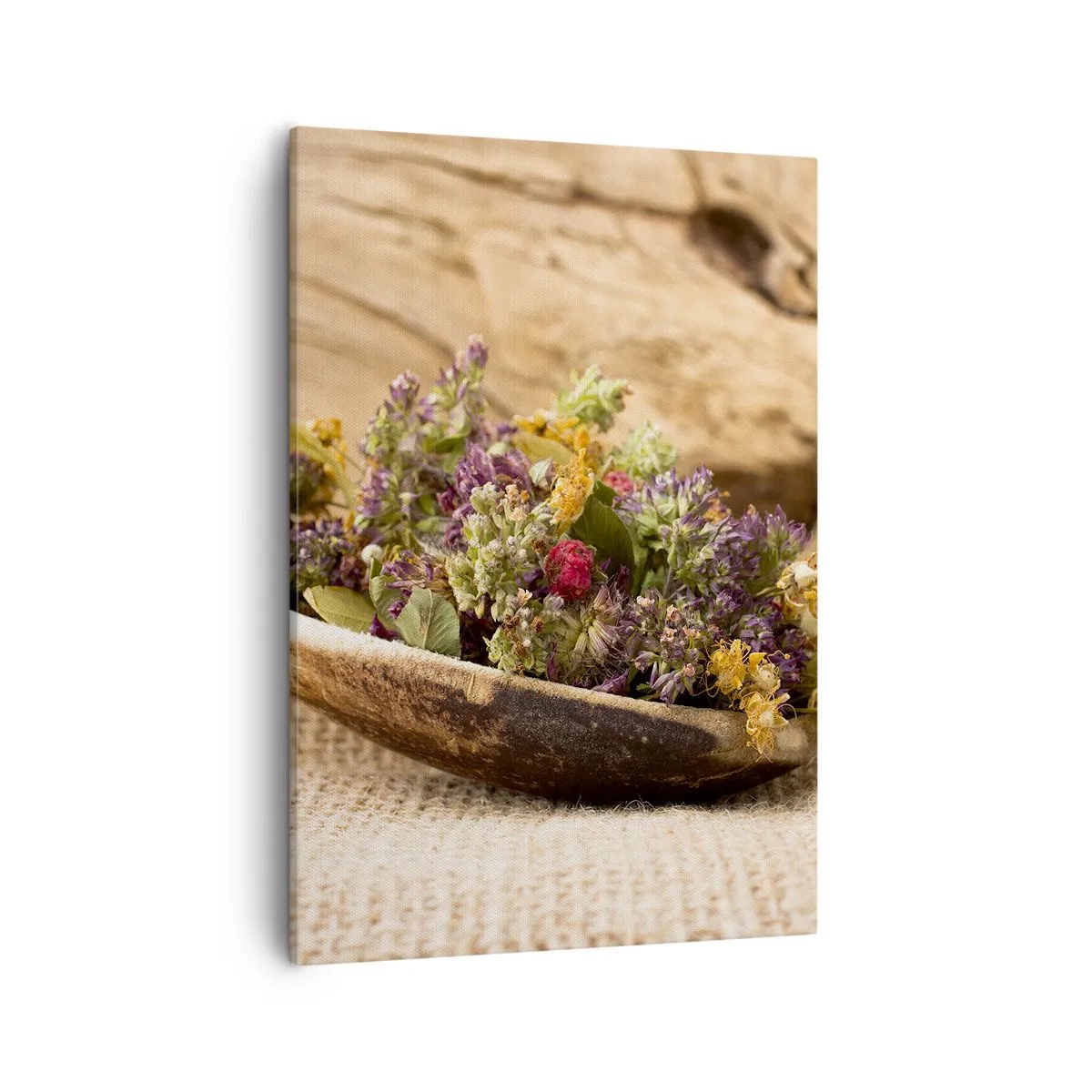 Schilderen op canvas - Kleurrijke bloemen en geurige kriuden - 50x70 cm