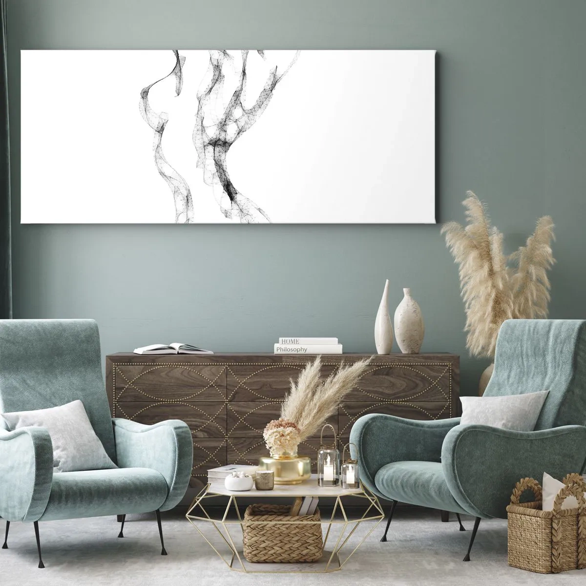 Schilderen op canvas - Mooi en sterk - 160x50 cm