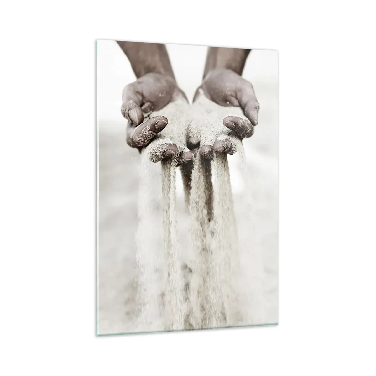 Schilderen op glas - Met deze handen… - 80x120 cm