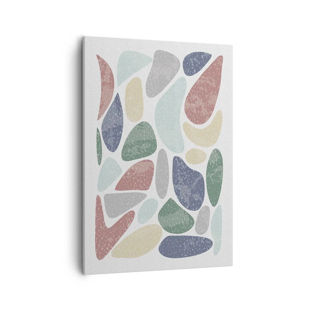 Schilderen op canvas - Een mozaïek van poederkleuren - 50x70 cm