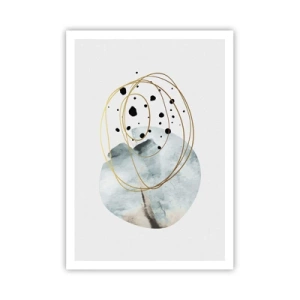 Poster - Omarmd door de ruimte - 70x100 cm