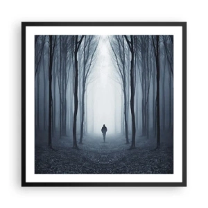 Poster in een zwarte lijst - En alles is eenvoudig en duidelijk - 60x60 cm