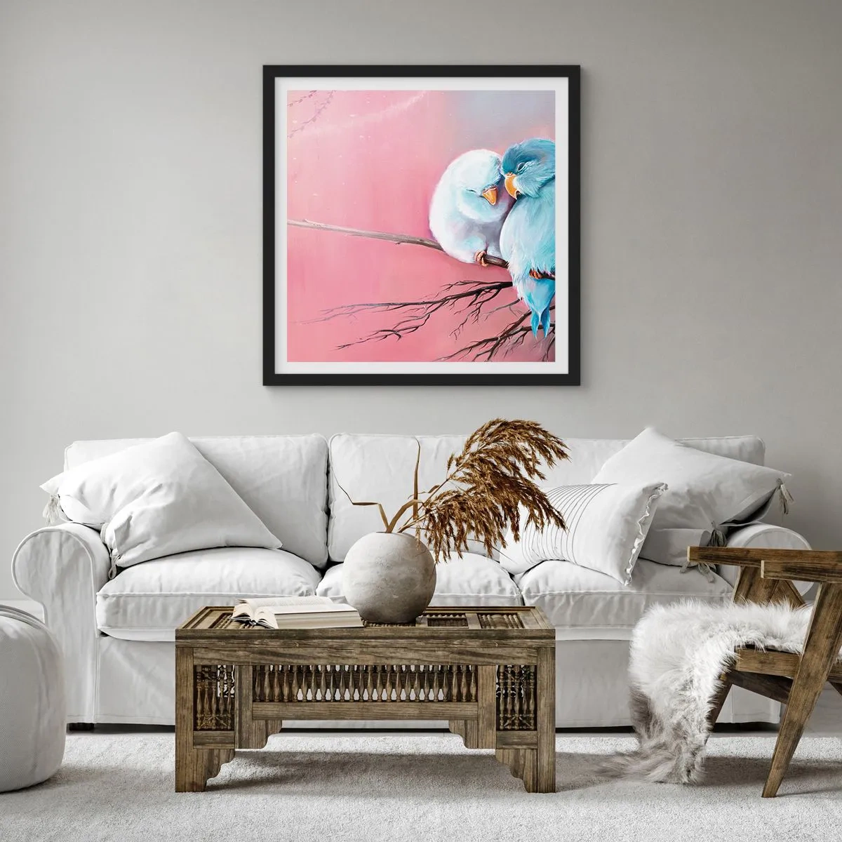 Poster in een zwarte lijst - Wat kan ik hier toevoegen? ... - 40x40 cm