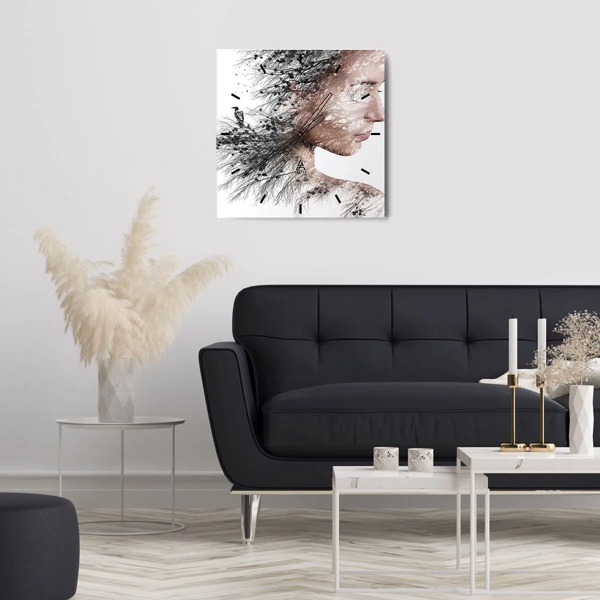 Wandklok - Klok - De geest van het bos - 40x40 cm