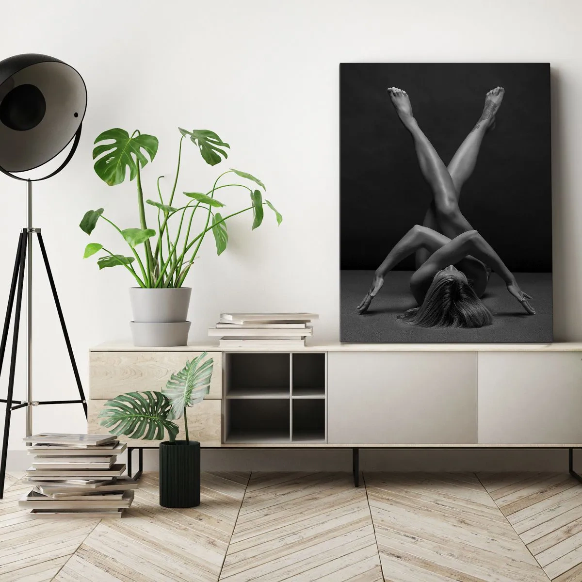 Schilderen op canvas - De geometrie van naaktheid - 70x100 cm