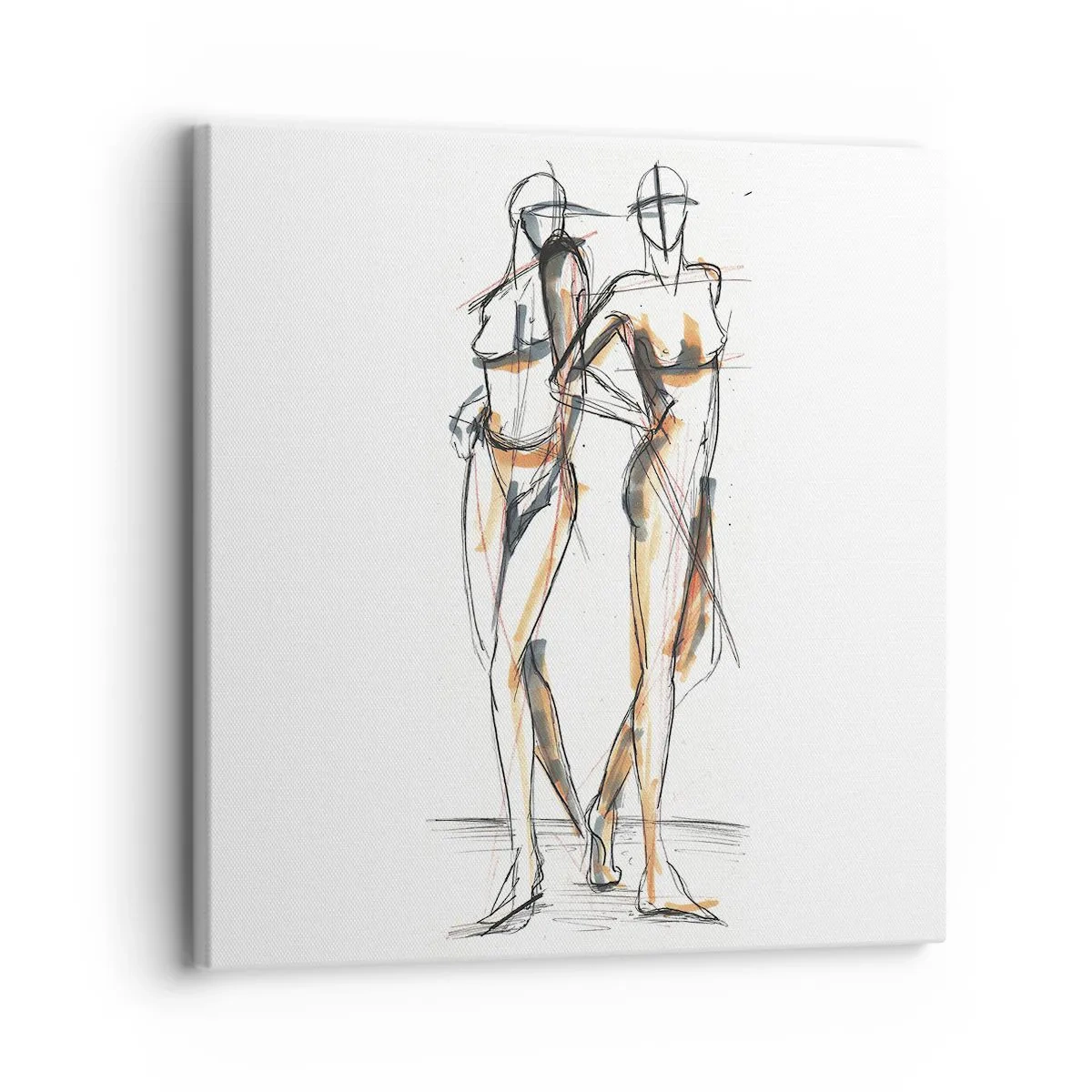 Schilderen op canvas - Een studie van genade - 30x30 cm