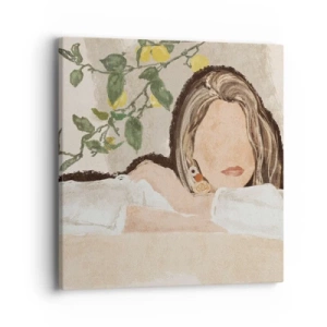 Schilderen op canvas - Zuidelijke schoonheid - 40x40 cm