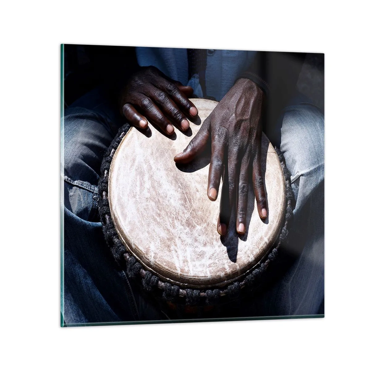 Schilderen op glas - Leef in je eigen ritme - 70x70 cm