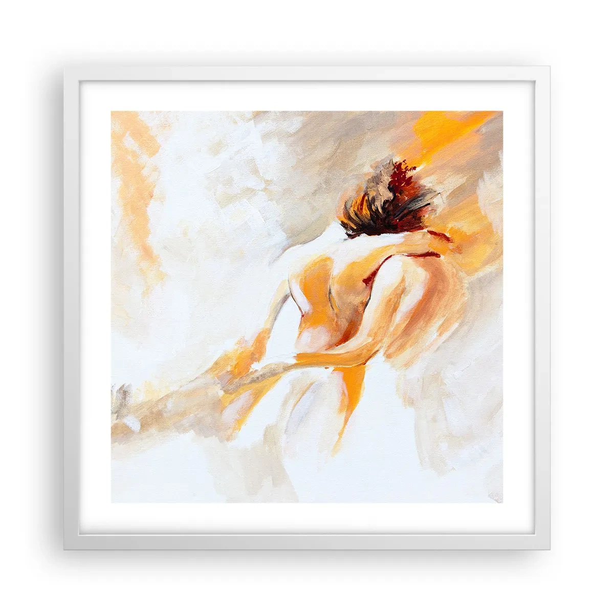 Poster in een witte lijst - In de lucht van nabijheid - 50x50 cm