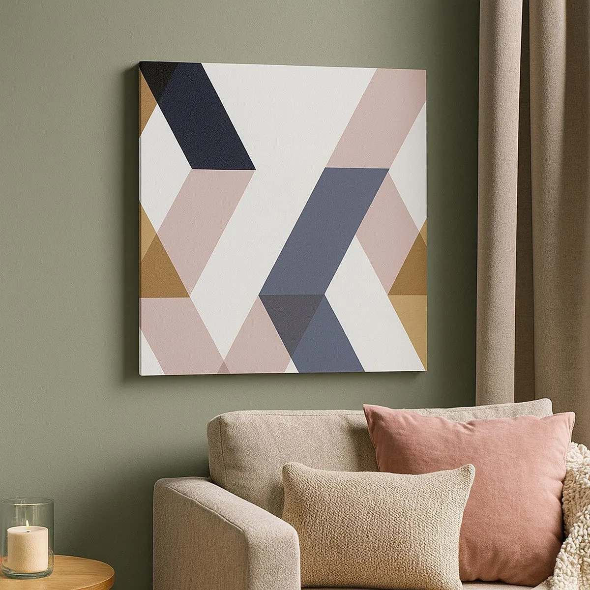 Schilderen op canvas - Vlakken en hoeken - 30x30 cm