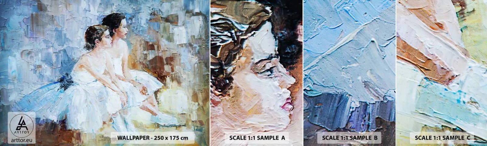 Fotobehang Monster Zelfklevend Deluxe Sticker - Rust van jonge zwanen - Ballerina, Dans, Ballet - 100x30 cm