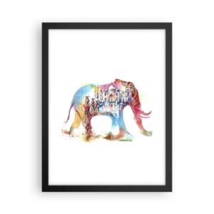 Poster in een zwarte lijst - India - de uitstraling van liefde - 30x40 cm