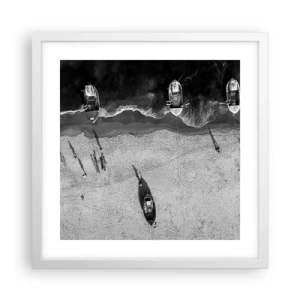 Poster in een witte lijst - Nog steeds aan de oever… - 40x40 cm