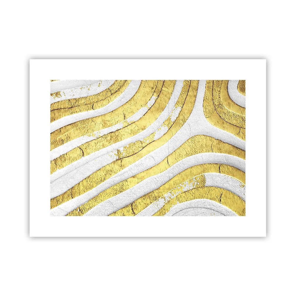 Poster - Compositie in wit en goud - 40x30 cm