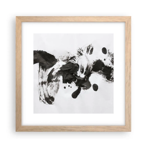 Een poster in een licht eiken lijst - Is er een methode voor de waanzin? - 30x30 cm