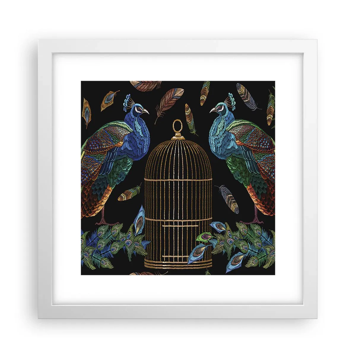 Poster in een witte lijst - In koninklijke gewaden - 30x30 cm