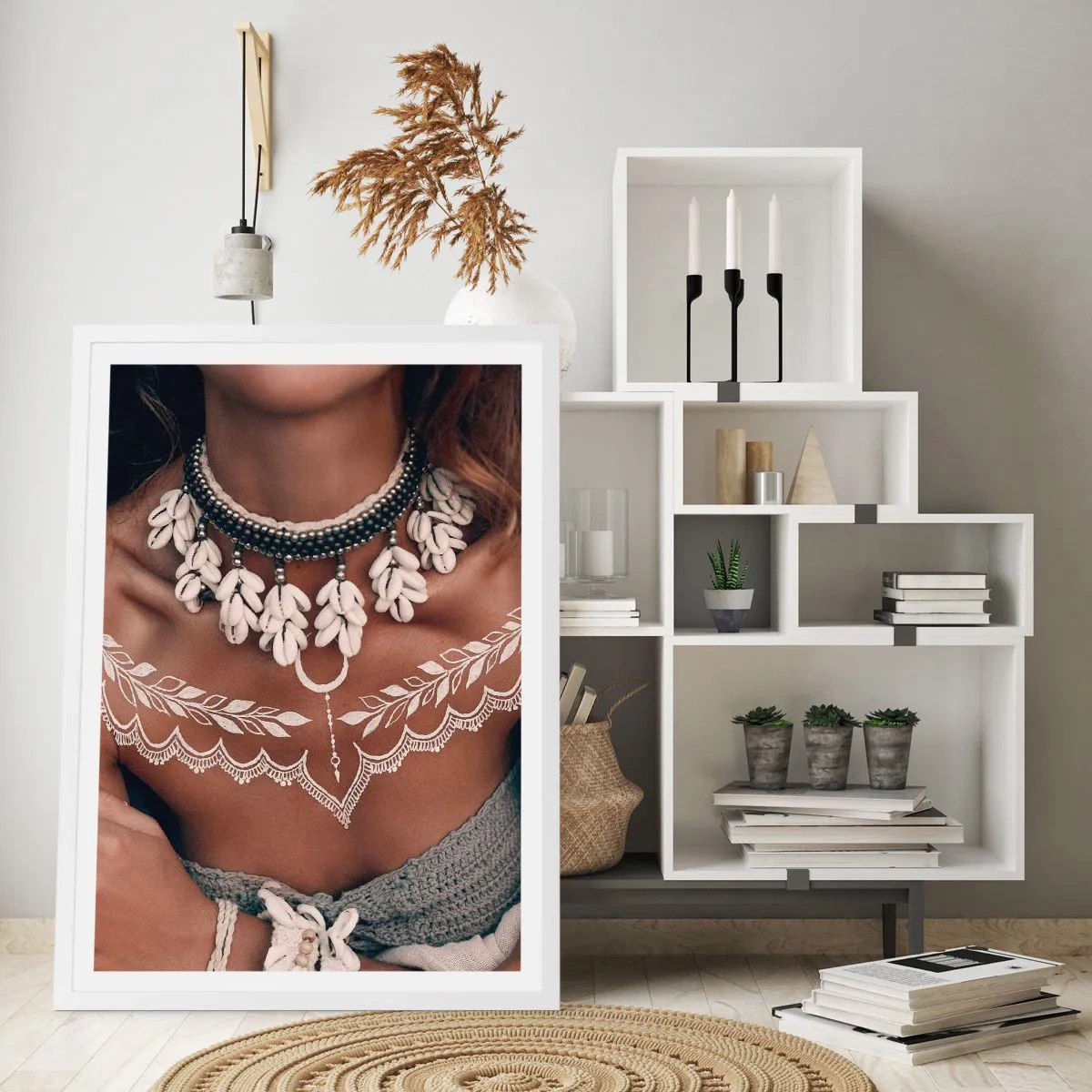Poster in een witte lijst - Talismannen, rituelen van vrouwelijkheid - 61x91 cm