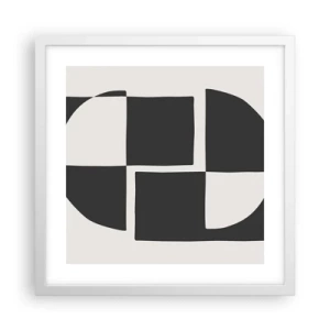 Poster in een witte lijst - Antithese - synthese - 40x40 cm