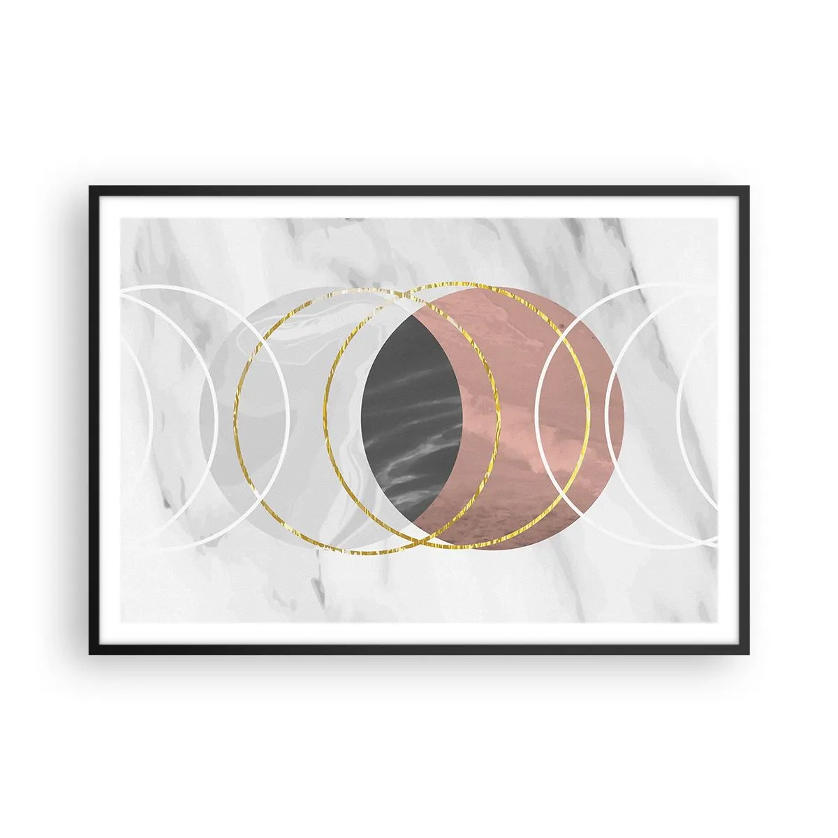 Poster in een zwarte lijst - Muziek van de sferen - 100x70 cm