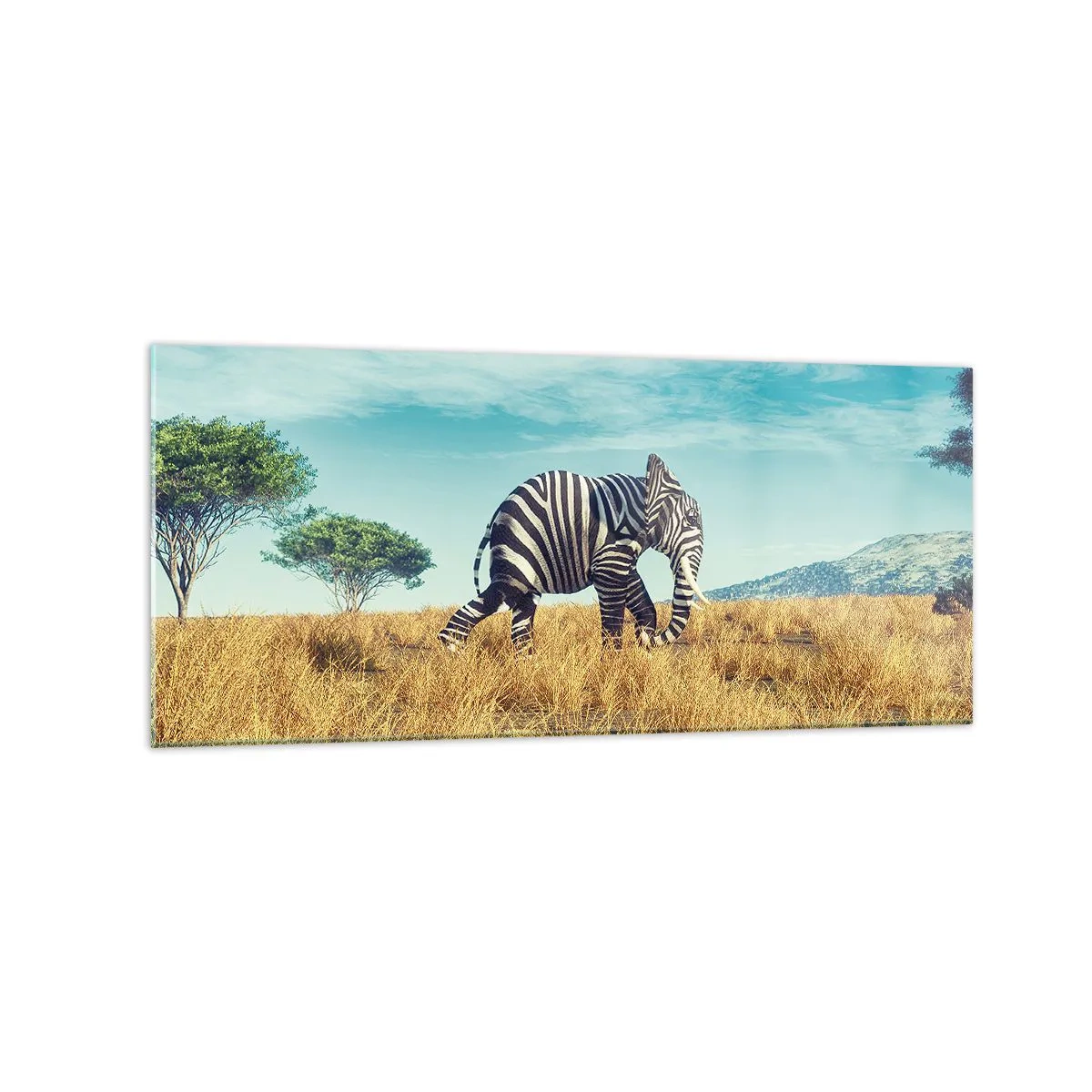 Schilderen op glas - Grijs is niet meer in de mode - 120x50 cm