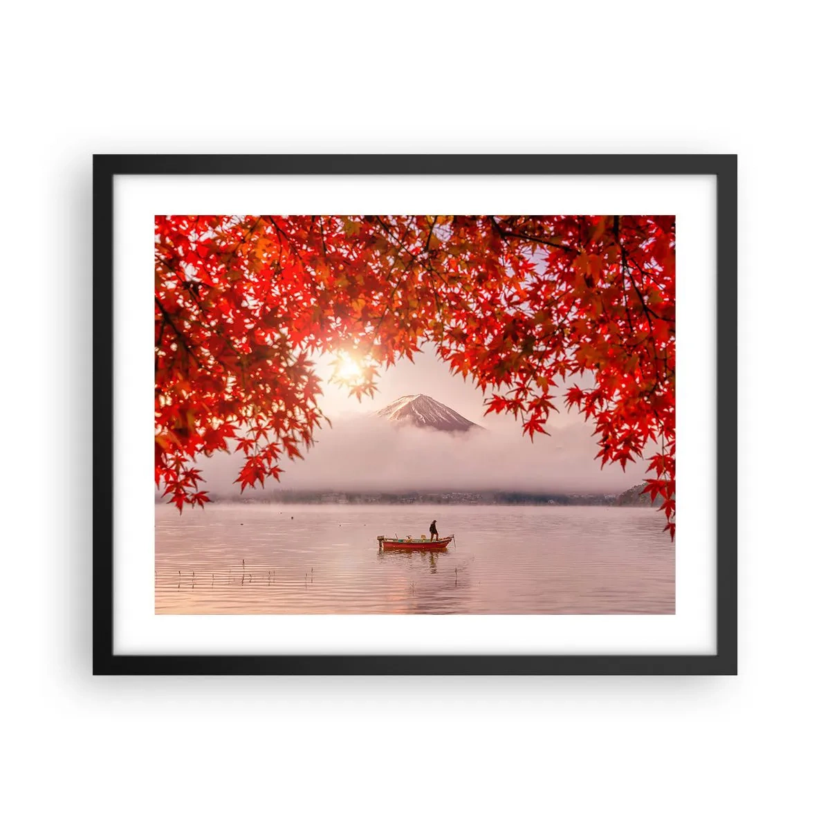Poster in een zwarte lijst - In het Japanse klimaat - 50x40 cm