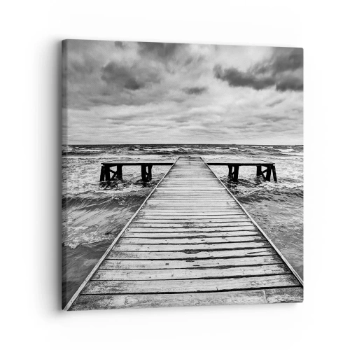 Schilderen op canvas - Ik wacht tot de wind wegjaagt... - 30x30 cm