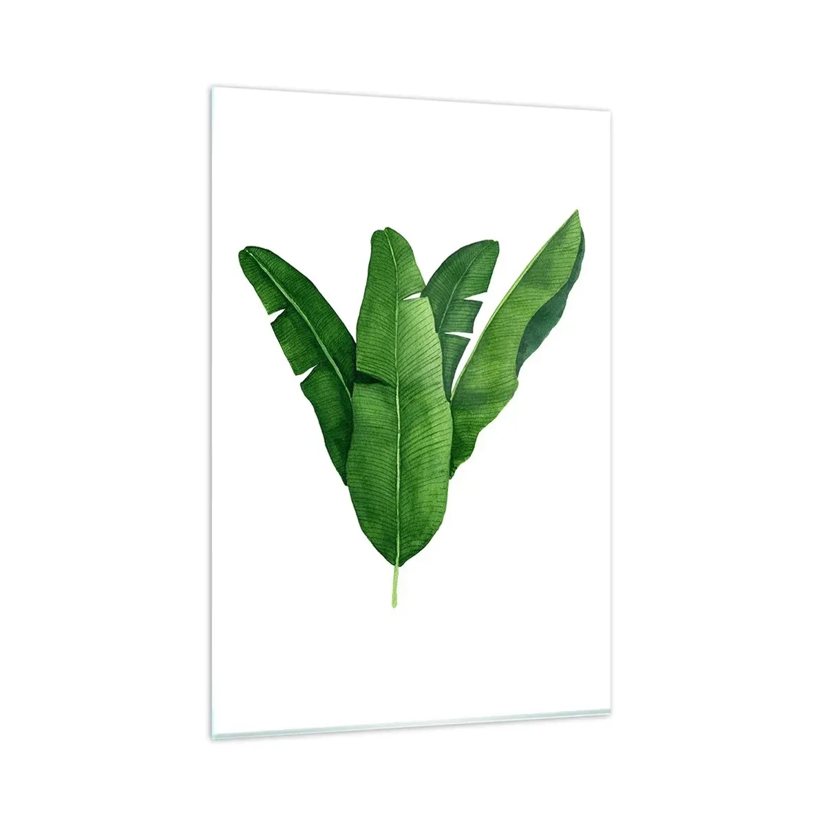 Schilderen op glas - Groene symmetrie - 80x120 cm