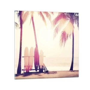 Schilderen op glas - Het wordt een geweldige dag - 30x30 cm