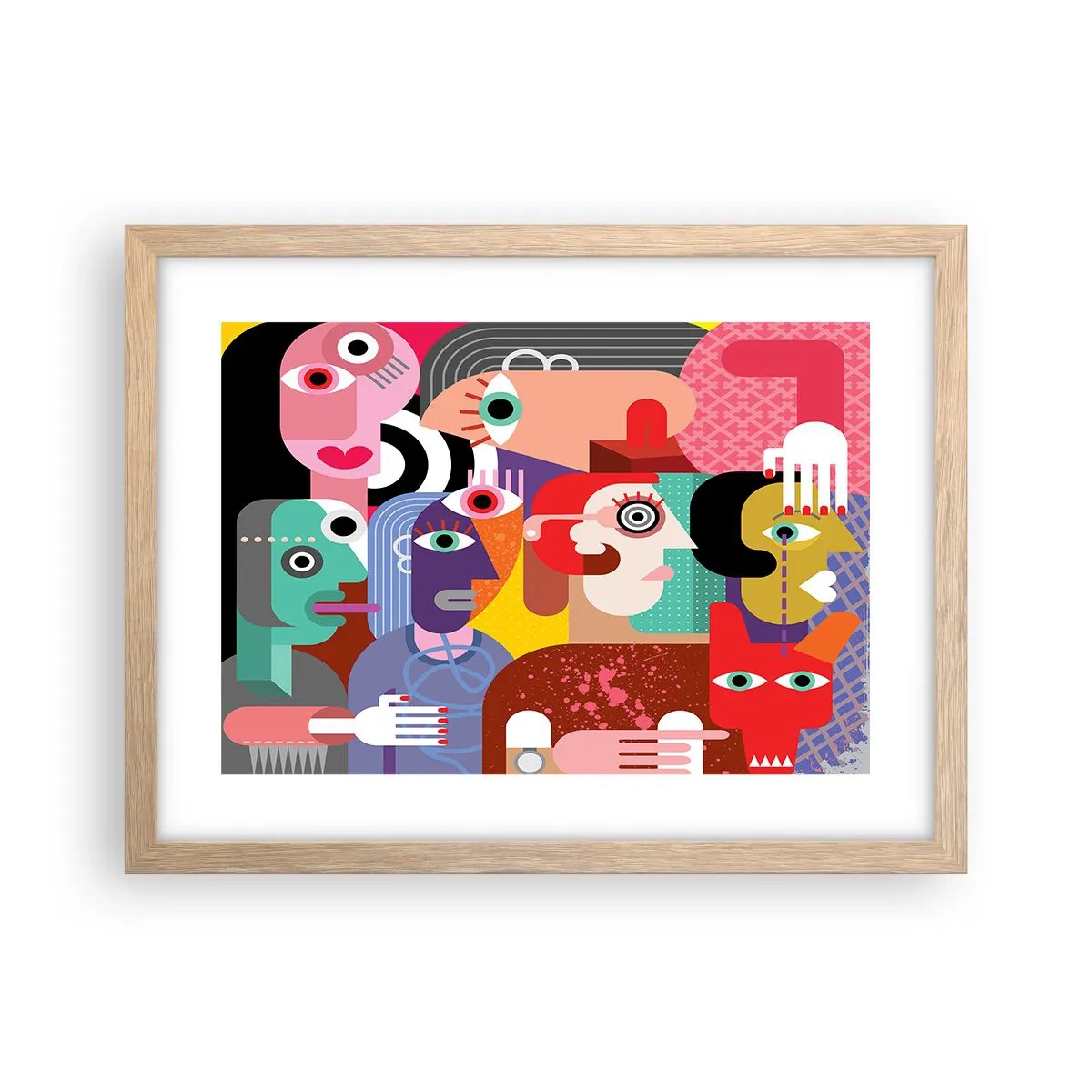 Een poster in een licht eiken lijst - Wij zijn van de heer Picasso - 40x30 cm