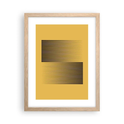 Een poster in een licht eiken lijst - Vierkant van tegenpolen - 30x40 cm