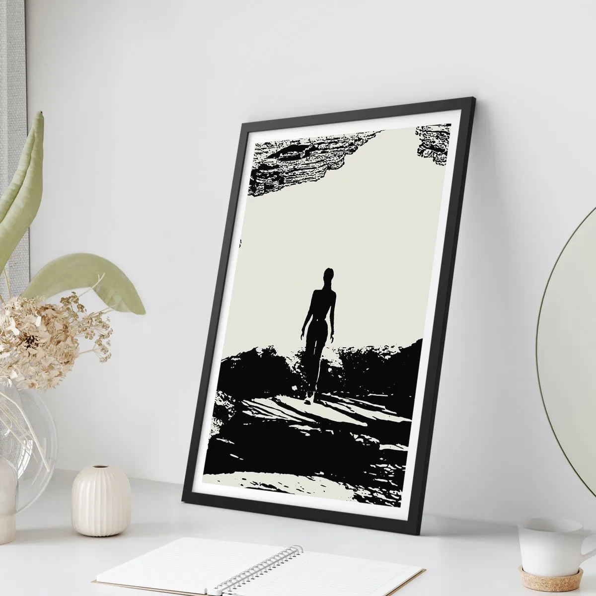 Poster in een zwarte lijst - Een nieuwe kijk - 61x91 cm