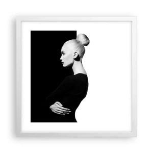 Poster in een witte lijst - Gewoon een vrouw - 40x40 cm