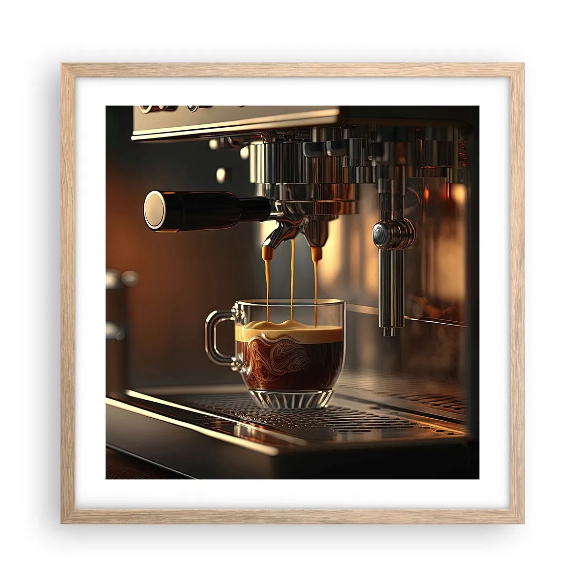 Een poster in een licht eiken lijst - Een sensuele mix - 50x50 cm