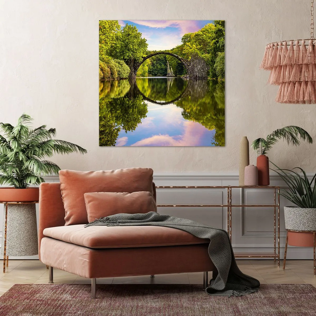 Schilderen op canvas - Op de kruising van twee werelden - 30x30 cm