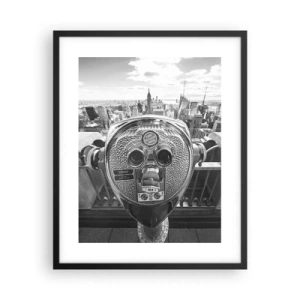 Poster in een zwarte lijst - Stad boven de steden - 40x50 cm