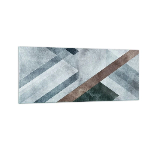 Schilderen op glas - Verfijnde elegantie van geometrie - 100x40 cm