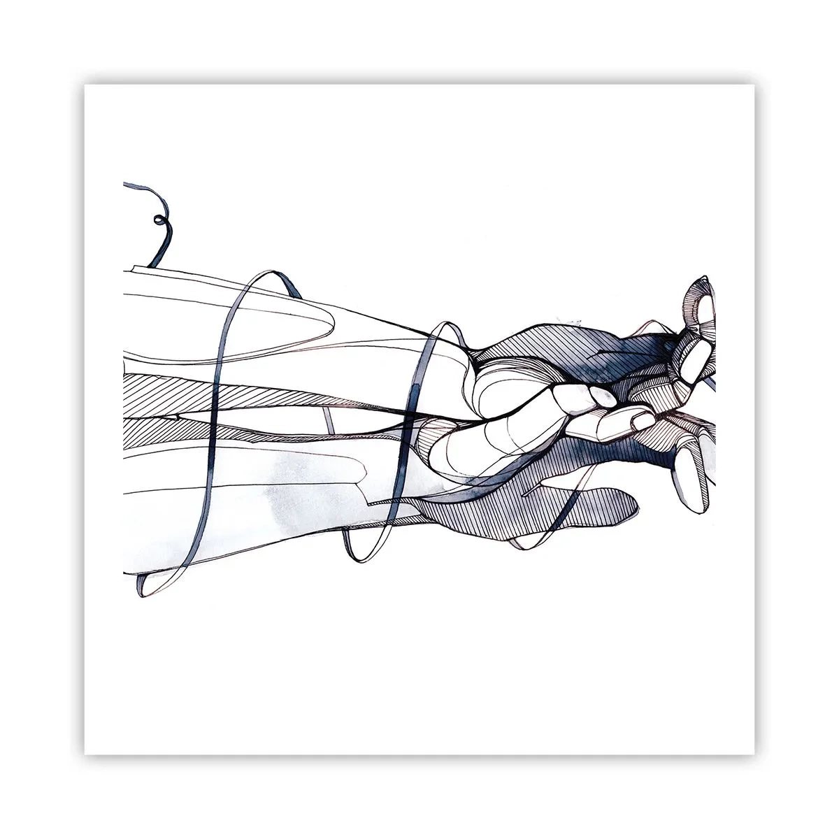 Poster - Touch-studie - 60x60 cm