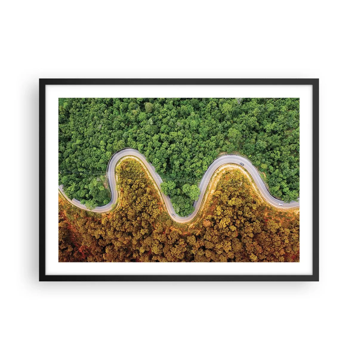 Poster in een zwarte lijst - Grenzen en doorbraken - 70x50 cm