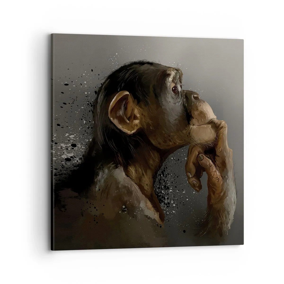 Schilderen op canvas - Zeker een denker - 70x70 cm