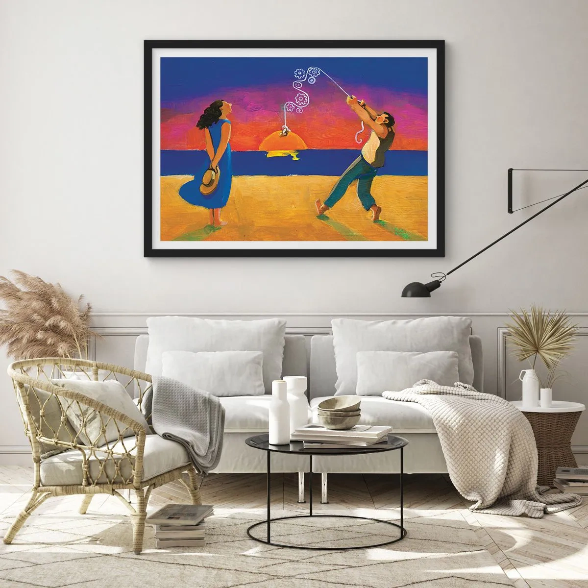 Poster in een zwarte lijst - Meer dan een sterretje uit de lucht - 50x40 cm